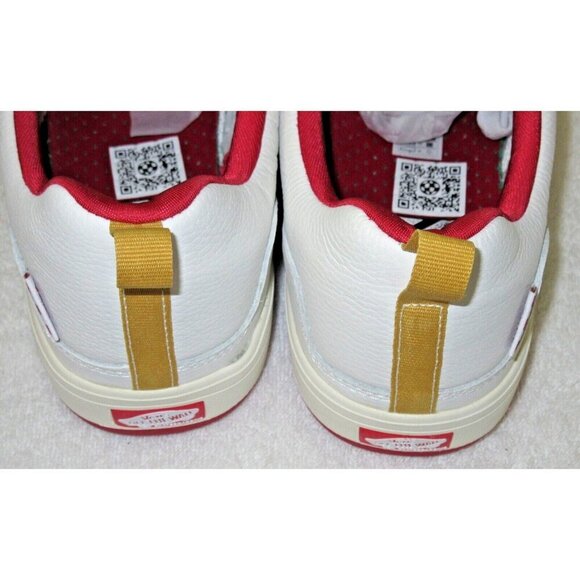 Vans Men\'s Zahba Vintage Sport White Red Suede Mesh Skate Shoes Sizes NIB main image 5